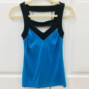 Express Color Block Top with Strappy Back